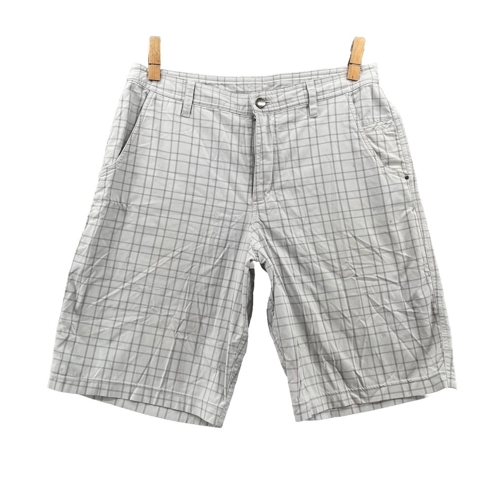 Lululemon Athletica Shorts Men‎ 32x9* White Plaid Stretch Golf Sporswear Preppy